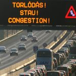 Torlódás az M1-es autópályán Hegyeshalomnál